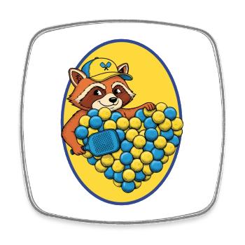 Pickleball funny player pickle ball pickleball - Square fridge magnet - white - Front