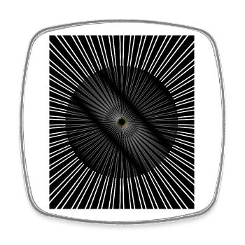 Radiale Augenspirale - Viereckiger Kühlschrankmagnet - Weiß - Vorne