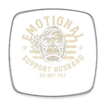 Emotional Support Monkey Do Not Pet - Square fridge magnet - white - Front