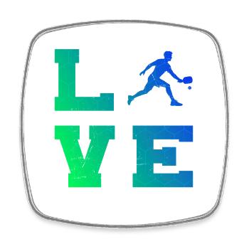 Pickleball player gift for pickleball pro fans - Square fridge magnet - white - Front