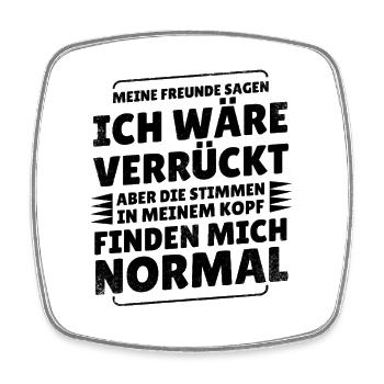 witziger T-Shirt Spruch - Viereckiger Kühlschrankmagnet - Weiß - Vorne
