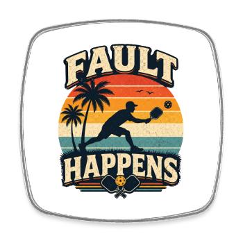 Mistake happens on the beach - Square fridge magnet - white - Front