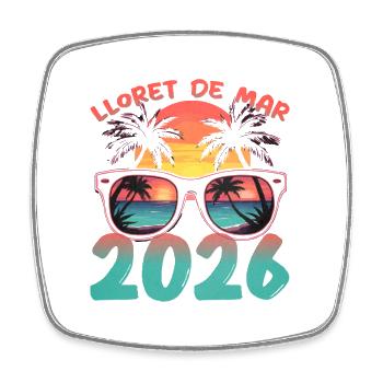 Lloret De Mar 2026 - Viereckiger Kühlschrankmagnet - Weiß - Vorne