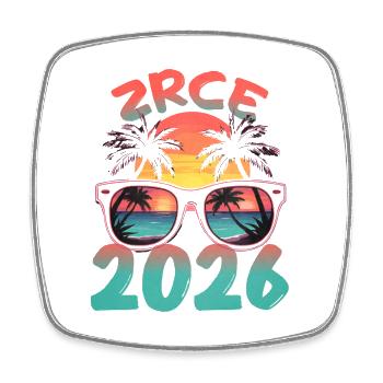 Zrce Party 2026 - Viereckiger Kühlschrankmagnet - Weiß - Vorne