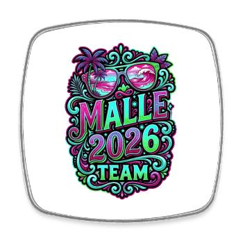 Malle 2026 Colorful Tropical - Square fridge magnet - white - Front