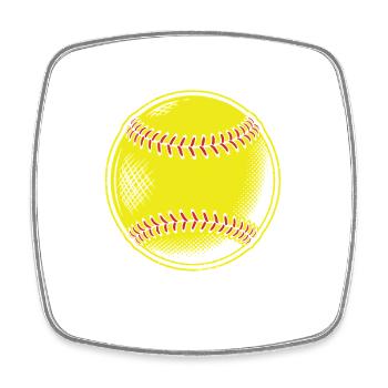 I'm Just Here For My Nephew Softball - Square fridge magnet - white - Front