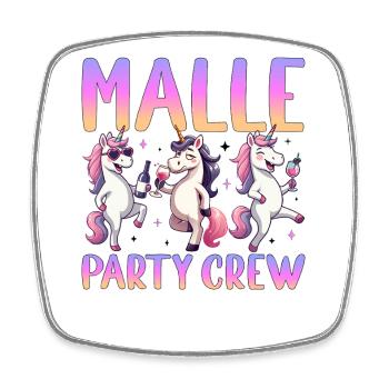 Malle Party Crew - Viereckiger Kühlschrankmagnet - Weiß - Vorne