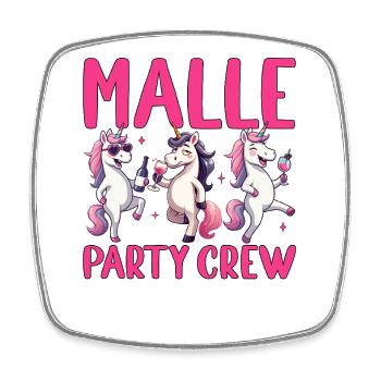 Malle Party Crew 2027 - Viereckiger Kühlschrankmagnet - Weiß - Vorne