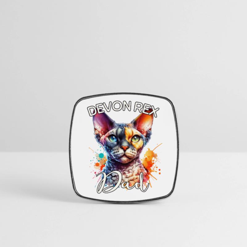 Devon Rex Dad Square fridge magnet