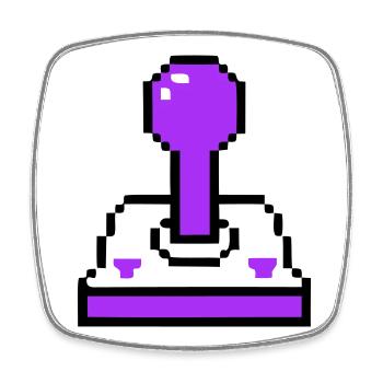 Arcade Joystick Retro Konsole - Viereckiger Kühlschrankmagnet - Weiß - Vorne
