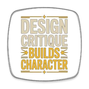 Designer Éducateur La critique du design développe l’amoureux de l’art - Magnet carré - blanc - Devant