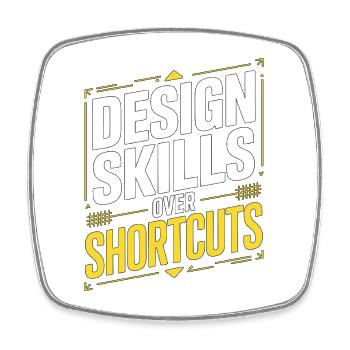 Designer Educator Design Skills Creative Educator - Square fridge magnet - white - Front
