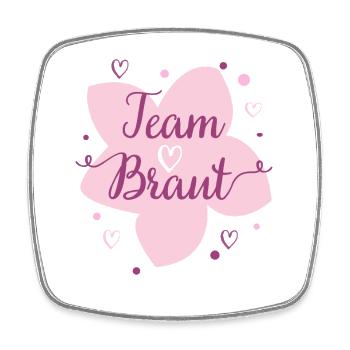 Hochzeit Team Braut Blütenzauber - Viereckiger Kühlschrankmagnet - Weiß - Vorne