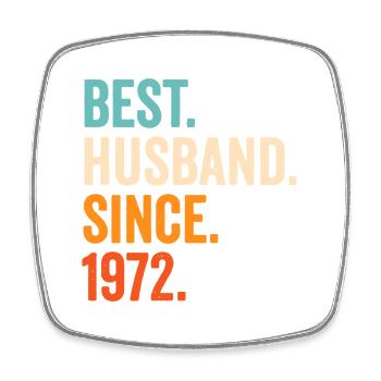 Best Husband Since 1972 - Square fridge magnet - white - Front
