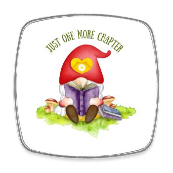 Just One More Chapter - Square fridge magnet - white - Front