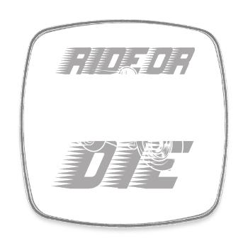 Ride or Die Skeleton Biker Speed  - Square fridge magnet - white - Front