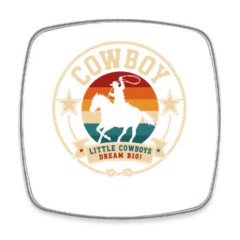 Little Cowboy – Dream Big - Square fridge magnet - white - Front