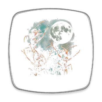 Moonlit Night Anten Adventure - Square fridge magnet - white - Front