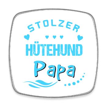 Stolzer Hütehund Papa - Viereckiger Kühlschrankmagnet - Weiß - Vorne