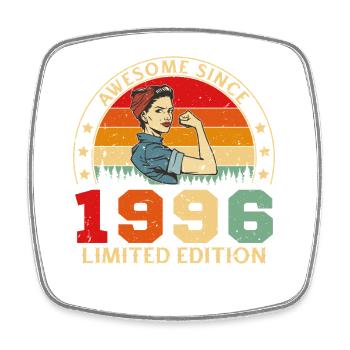 1996 Vintage Retro Geburtstagsgeschenk - Viereckiger Kühlschrankmagnet - Weiß - Vorne