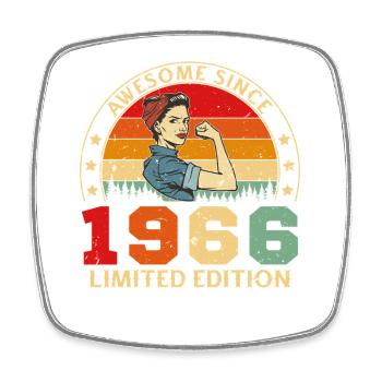 1966 Vintage Retro Geburtstagsgeschenk - Viereckiger Kühlschrankmagnet - Weiß - Vorne