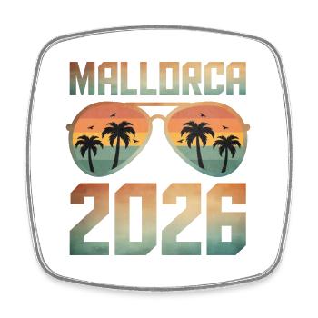 Mallorca 2026 - Square fridge magnet - white - Front