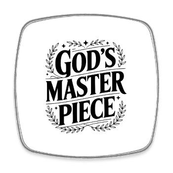 God's Masterpiece - Square fridge magnet - white - Front
