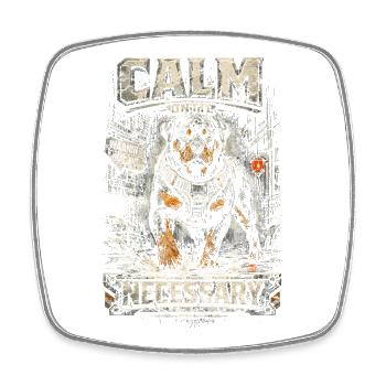Chien Rottweiler Calme jusqu’à ce que nécessaire - Magnet carré - blanc - Devant