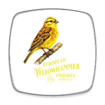 European Yellowhammer Goldammer Vogel Design - Viereckiger Kühlschrankmagnet - Weiß - Vorne