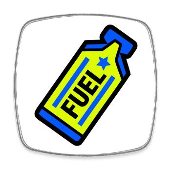 Fuel Energy Gel Ausdauer Sport - Viereckiger Kühlschrankmagnet - Weiß - Vorne
