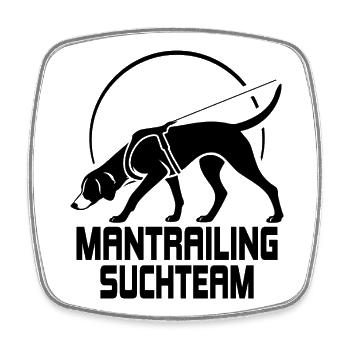 Foxhound Mantrailing Équipe de recherche Chiens Dog Wilsigns - Magnet carré - blanc - Devant