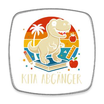 Kita Erste Klasse Dinosaurier Schüler Kindergarten - Viereckiger Kühlschrankmagnet - Weiß - Vorne