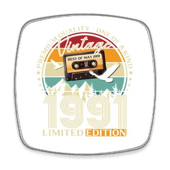 35th Birthday Gift Man Best of May 1991 - Square fridge magnet - white - Front