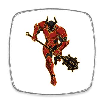 Devil Demon Mask Death Fantasy Satan Halloween - Square fridge magnet - white - Front