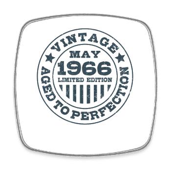 Vintage mai 1966 | Vieilli à la perfection | Anniversaire - Magnet carré - blanc - Devant