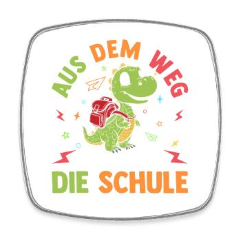 Kita Erste Klasse Dinosaurier Schüler Kindergarten - Viereckiger Kühlschrankmagnet - Weiß - Vorne