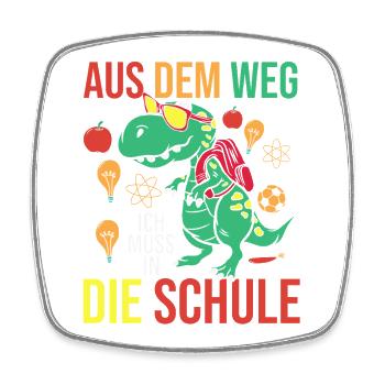 Kita Erste Klasse Katze Schüler Kindergarten - Viereckiger Kühlschrankmagnet - Weiß - Vorne