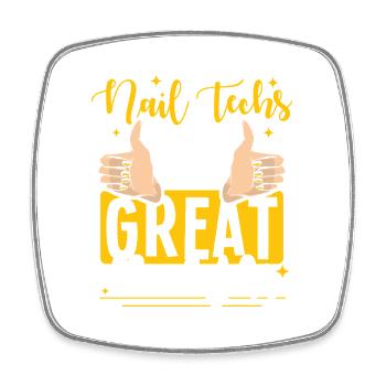 Nail Designer Nail Designer Cosmetics Nail Salon - Square fridge magnet - white - Front