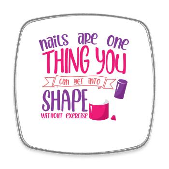 Nail Designer Nail Designer Cosmetics Nail Salon - Square fridge magnet - white - Front