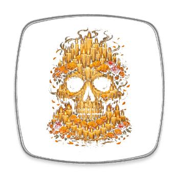 Dia De Los Muertos - Viereckiger Kühlschrankmagnet - Weiß - Vorne