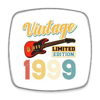Design de guitare vintage 1999 édition limitée - Magnet carré - blanc - Devant