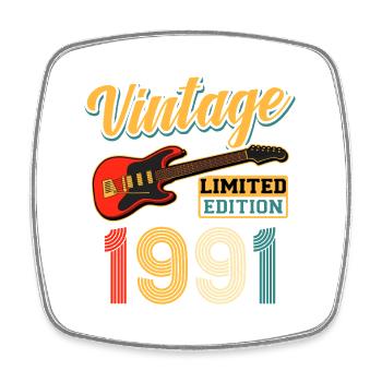Style de guitare vintage 1991 édition limitée - Magnet carré - blanc - Devant