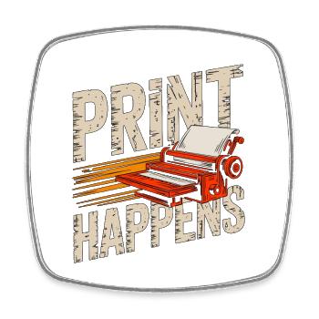 Print Designer Print Happens Creative Designer - Square fridge magnet - white - Front