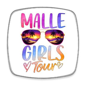 Malle Girls Tour - Viereckiger Kühlschrankmagnet - Weiß - Vorne