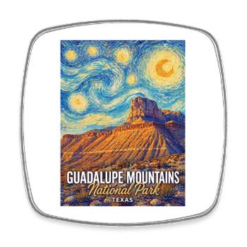 Parc national des montagnes Guadalupe, Texas - Magnet carré - blanc - Devant