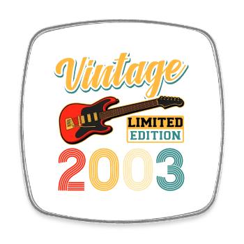 Vintage 2003 Limited Edition Electric Guitar Art - Viereckiger Kühlschrankmagnet - Weiß - Vorne