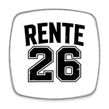 Pension 26 Vintage Numbers Print - Square fridge magnet - white - Front