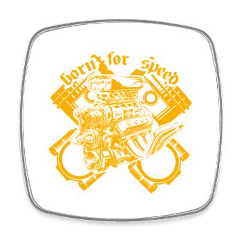 Born for Speed Gift Mechanic Power - Square fridge magnet - white - Front