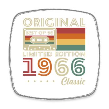1966 Vintage Retro Geburtstagsgeschenk - Viereckiger Kühlschrankmagnet - Weiß - Vorne