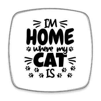 Motivation des chats - Magnet carré - blanc - Devant